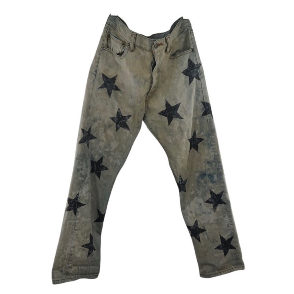 Levis Collection Extremely Rare Custom Star Patterned Design Jeans Nwot